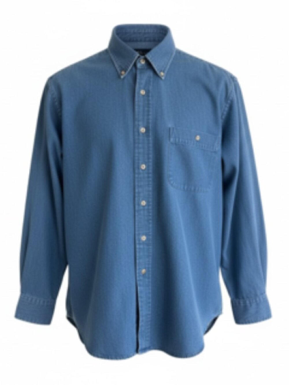 Flying Scotsman Collection Men's Blue Denim Shirt - Size L
